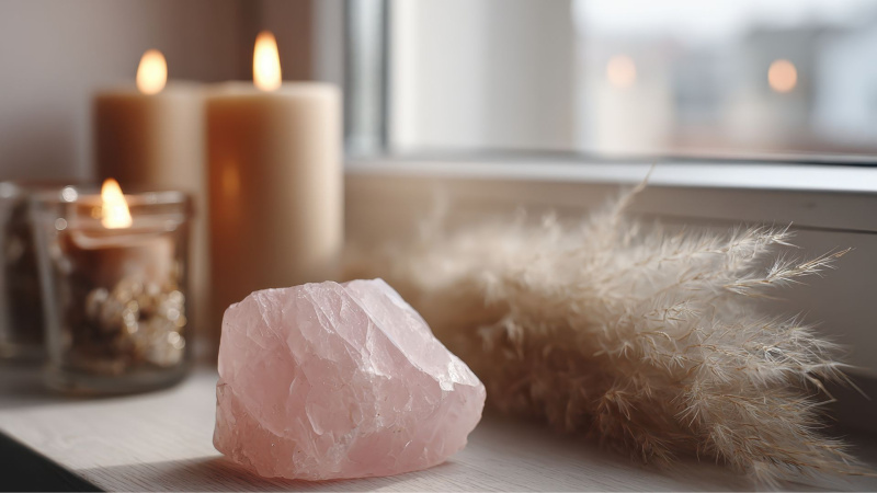 Candles with Crystal Bowls -jooga